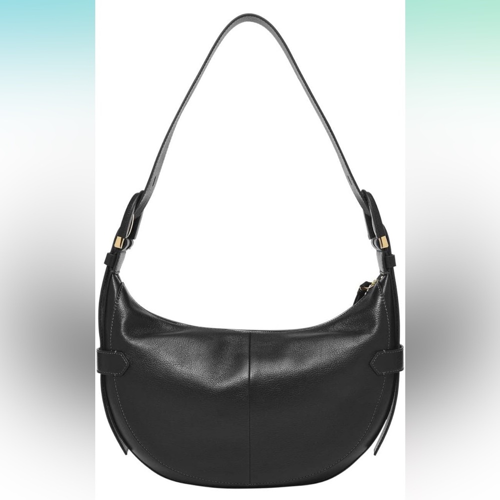Fossil Women's Harwell Leather Hobo Purse Handbag